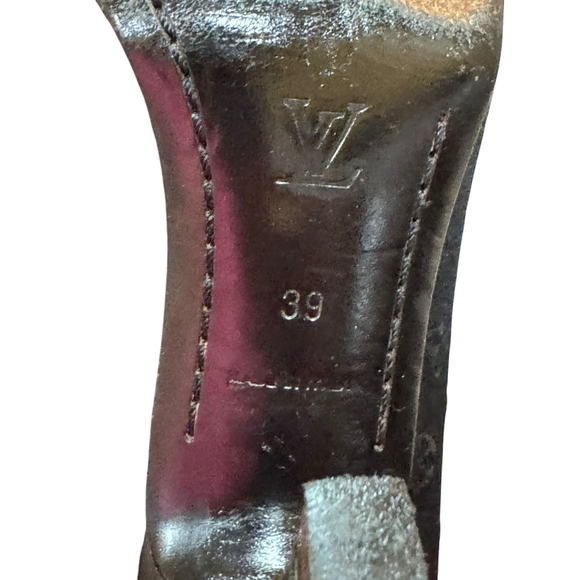 Louis Vuitton Black Monogram Mini Lin Satin Pumps in Box With COA - Picture 14 of 16